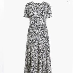 J.Crew Puff Sleeve Tiered Midi Dress Size XL